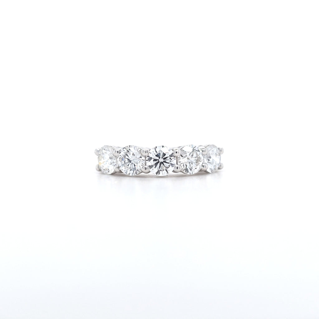 2.01ct F/VS LAB Diamond 5 Stone Ring Set In Platinum - Montpellier Jewellers