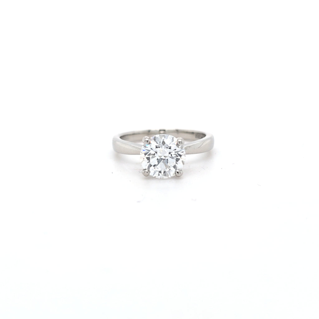 IGI 2.01ct D/VVS2 LAB Diamond Solitaire Set In Platinum - Montpellier Jewellers