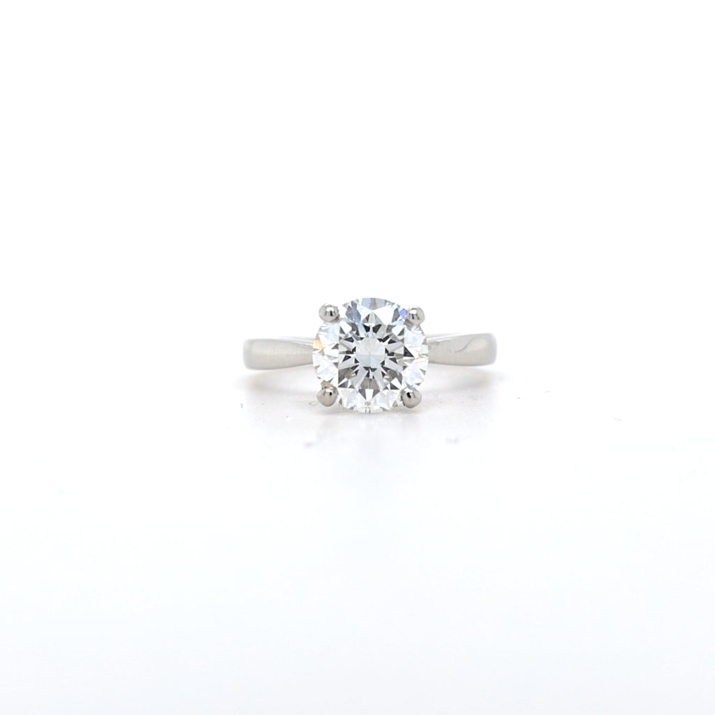 IGI 2.01ct D/VVS2 LAB Diamond Solitaire Set In Platinum - Montpellier Jewellers