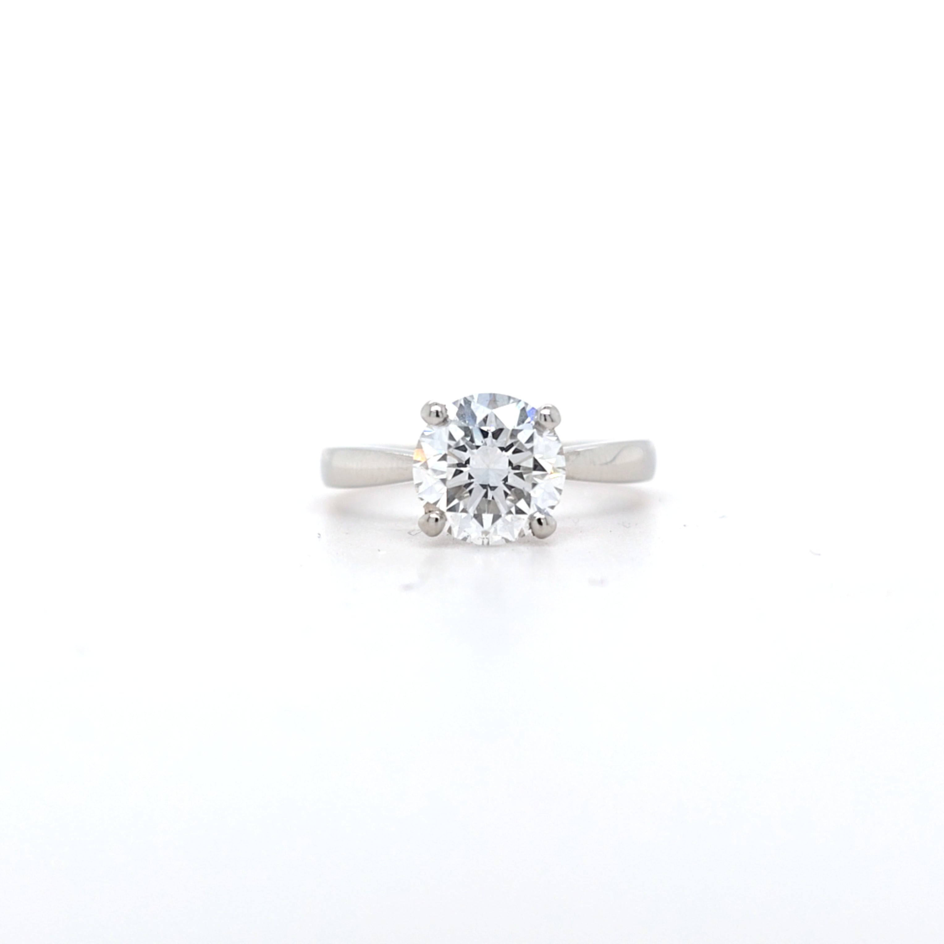 IGI 2.01ct D/VVS2 LAB Diamond Solitaire Set In Platinum - Montpellier Jewellers