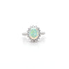 0.87ct Opal & Diamond Cluster Ring set in Platinum - Montpellier Jewellers