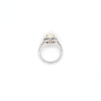 0.87ct Opal & Diamond Cluster Ring set in Platinum - Montpellier Jewellers