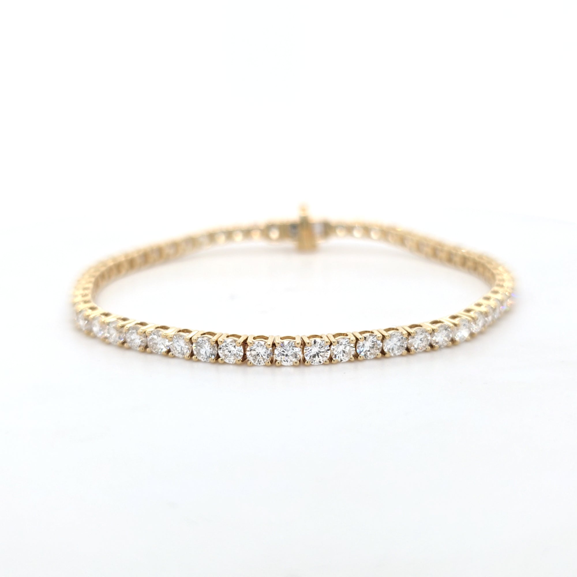 6.00ct LAB Diamond Line Bracelet Set in Yellow Gold - Montpellier Jewellers