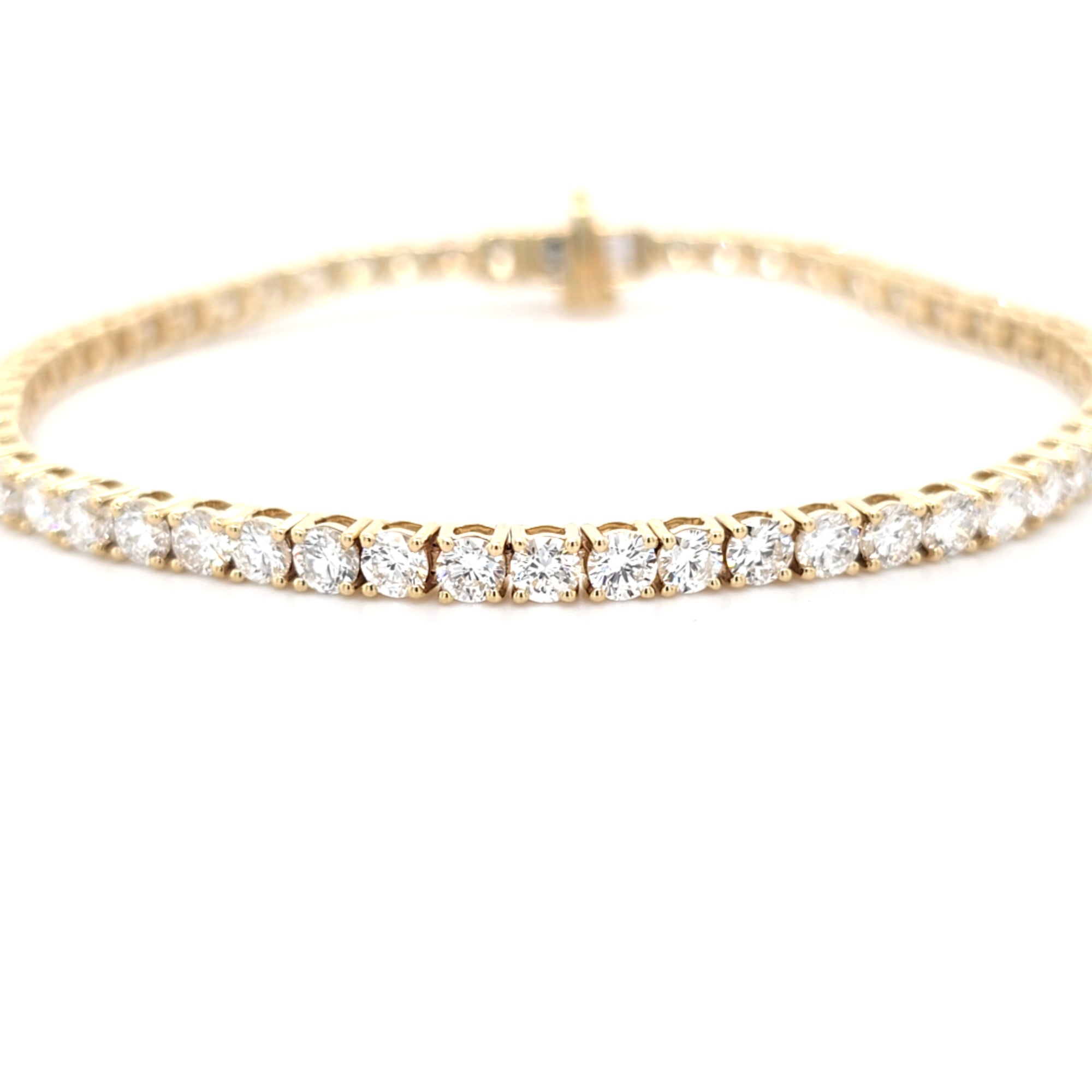 6.00ct LAB Diamond Line Bracelet Set in Yellow Gold - Montpellier Jewellers