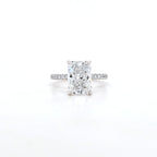 IGI 3.02ct D/VS1 Radiant Cut LAB Diamond Solitaire set in Platinum with Diamond Shoulders - Montpellier Jewellers
