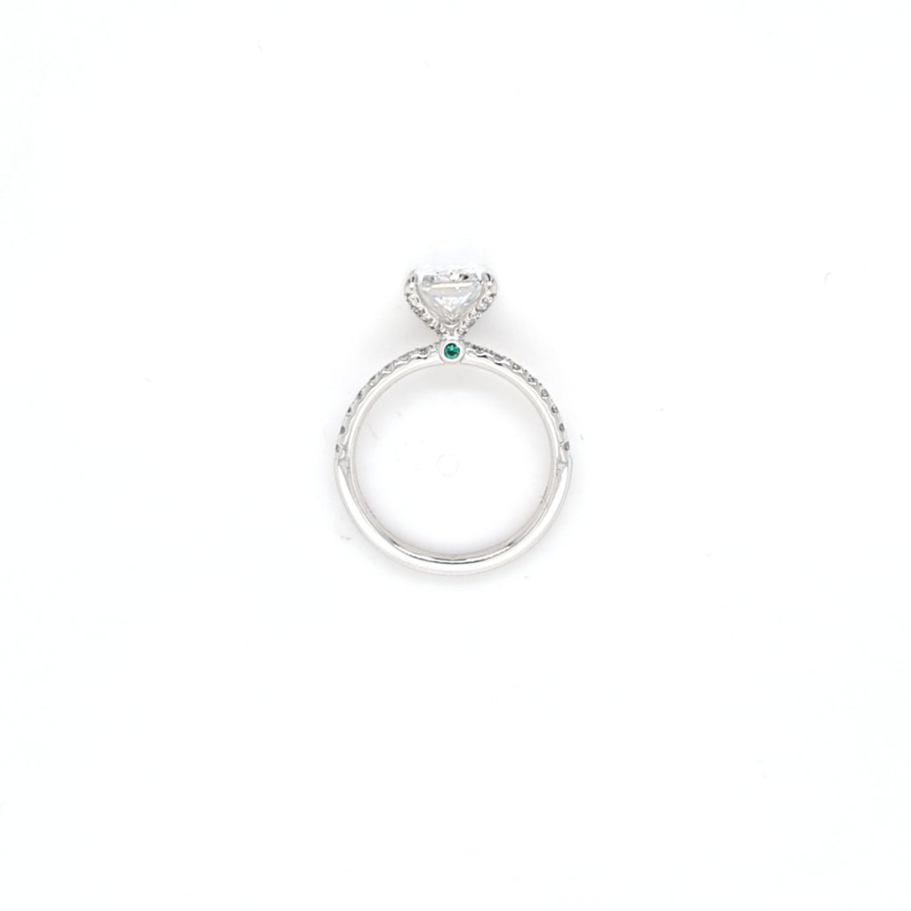 IGI 3.02ct D/VS1 Radiant Cut LAB Diamond Solitaire set in Platinum with Diamond Shoulders - Montpellier Jewellers