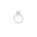 IGI 3.02ct D/VS1 Radiant Cut LAB Diamond Solitaire set in Platinum with Diamond Shoulders - Montpellier Jewellers