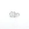 IGI 3.00ct D/VS2 Radiant Cut LAB Diamond Ring with Trapezoid Side Stones Set in Platinum - Montpellier Jewellers