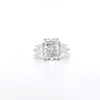 IGI 3.00ct D/VS2 Radiant Cut LAB Diamond Ring with Trapezoid Side Stones Set in Platinum - Montpellier Jewellers