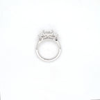 IGI 3.00ct D/VS2 Radiant Cut LAB Diamond Ring with Trapezoid Side Stones Set in Platinum - Montpellier Jewellers
