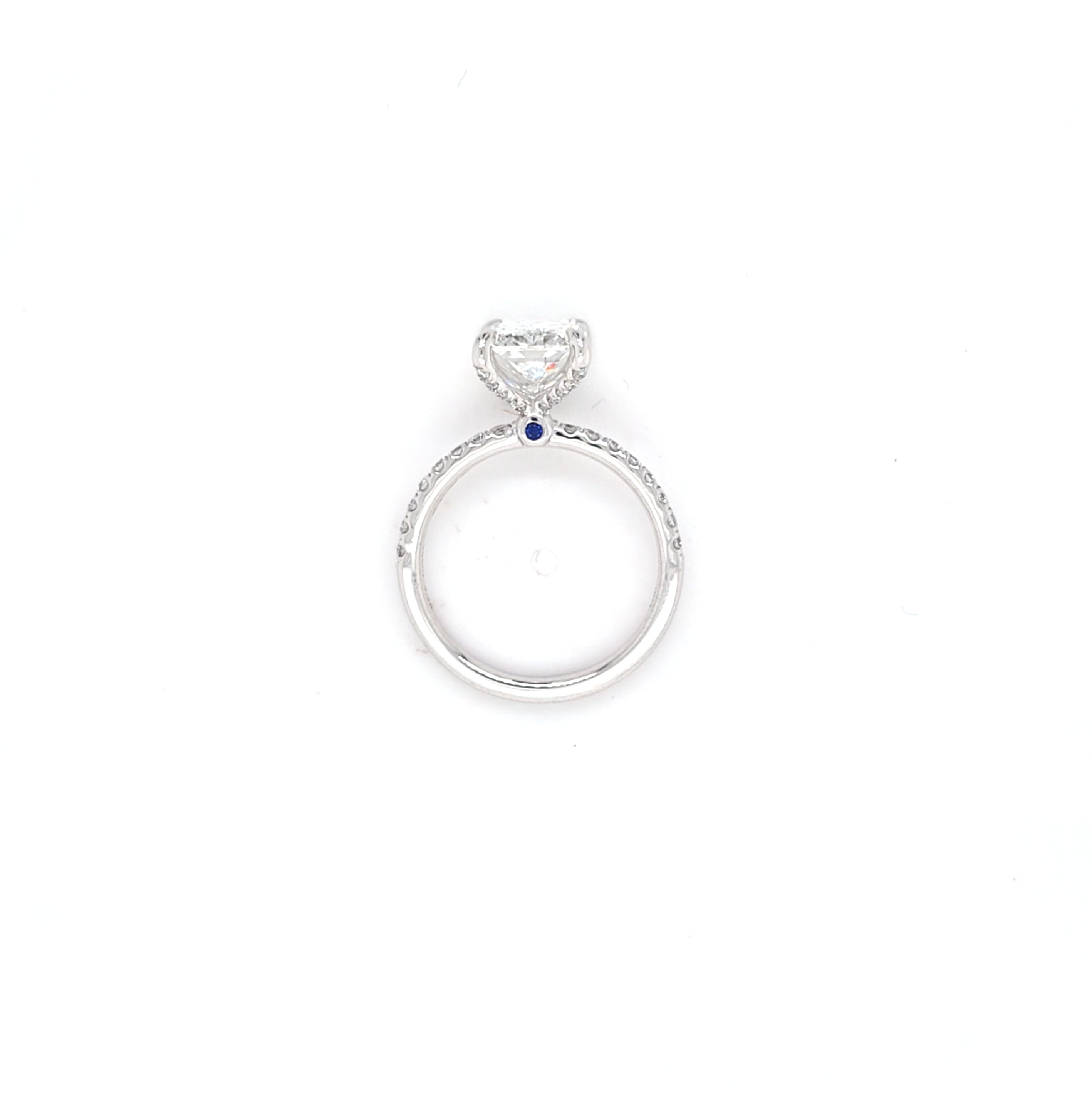 IGI 3.02ct D/VS1 Radiant Cut LAB Diamond Solitaire set in Platinum with Diamond Shoulders - Montpellier Jewellers