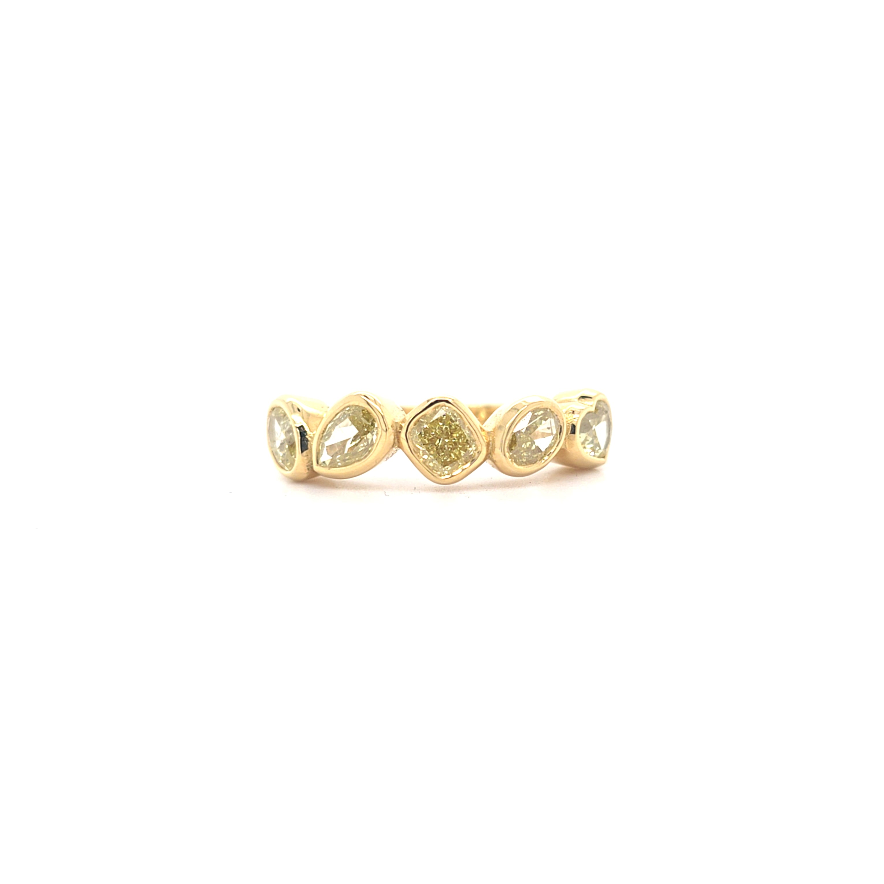 1.63ct Natural Fancy Yellow Diamond Ring Set in 18ct Yellow Gold - Montpellier Jewellers