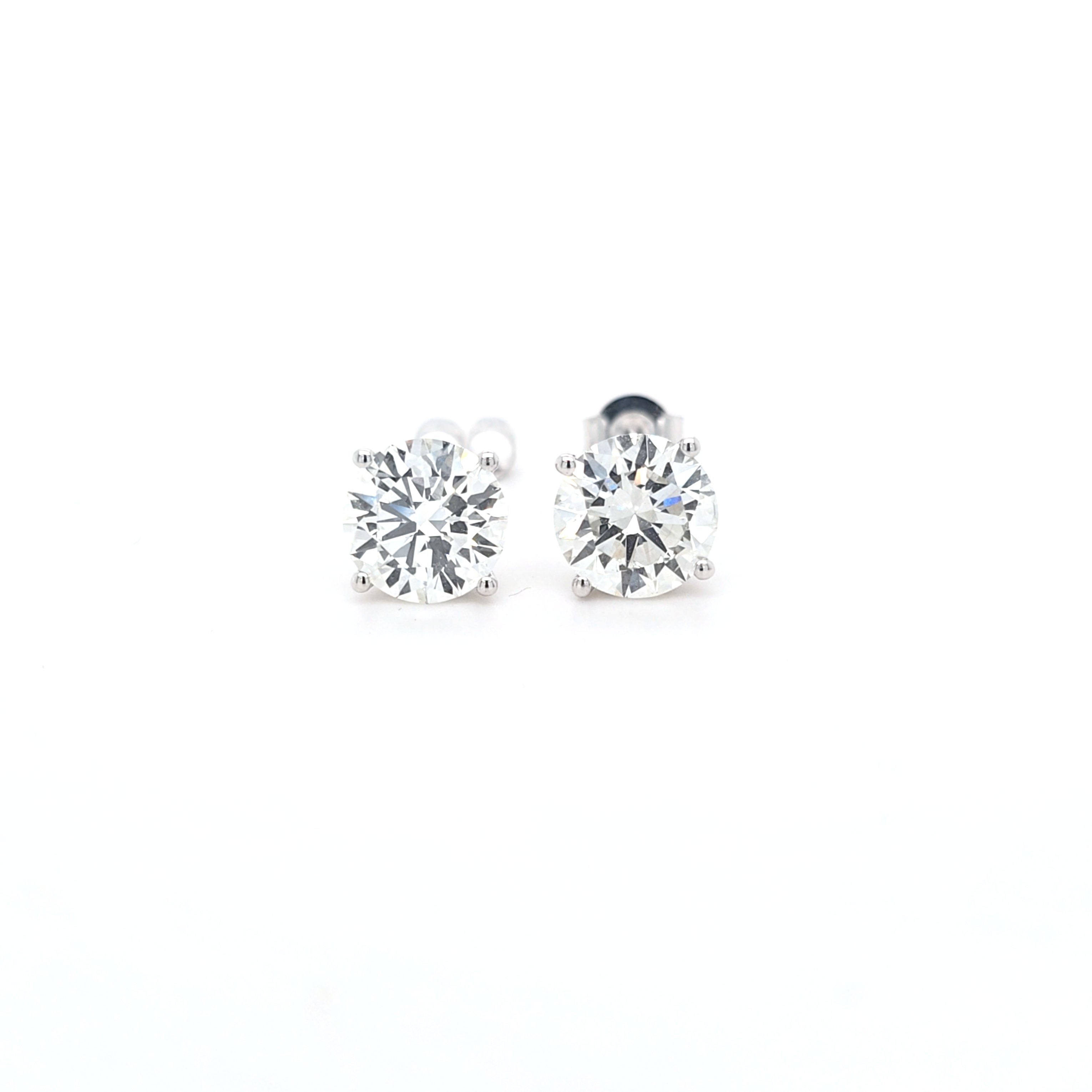 5.04ct G/VS LAB Diamond Stud Earrings Set In White Gold - Montpellier Jewellers