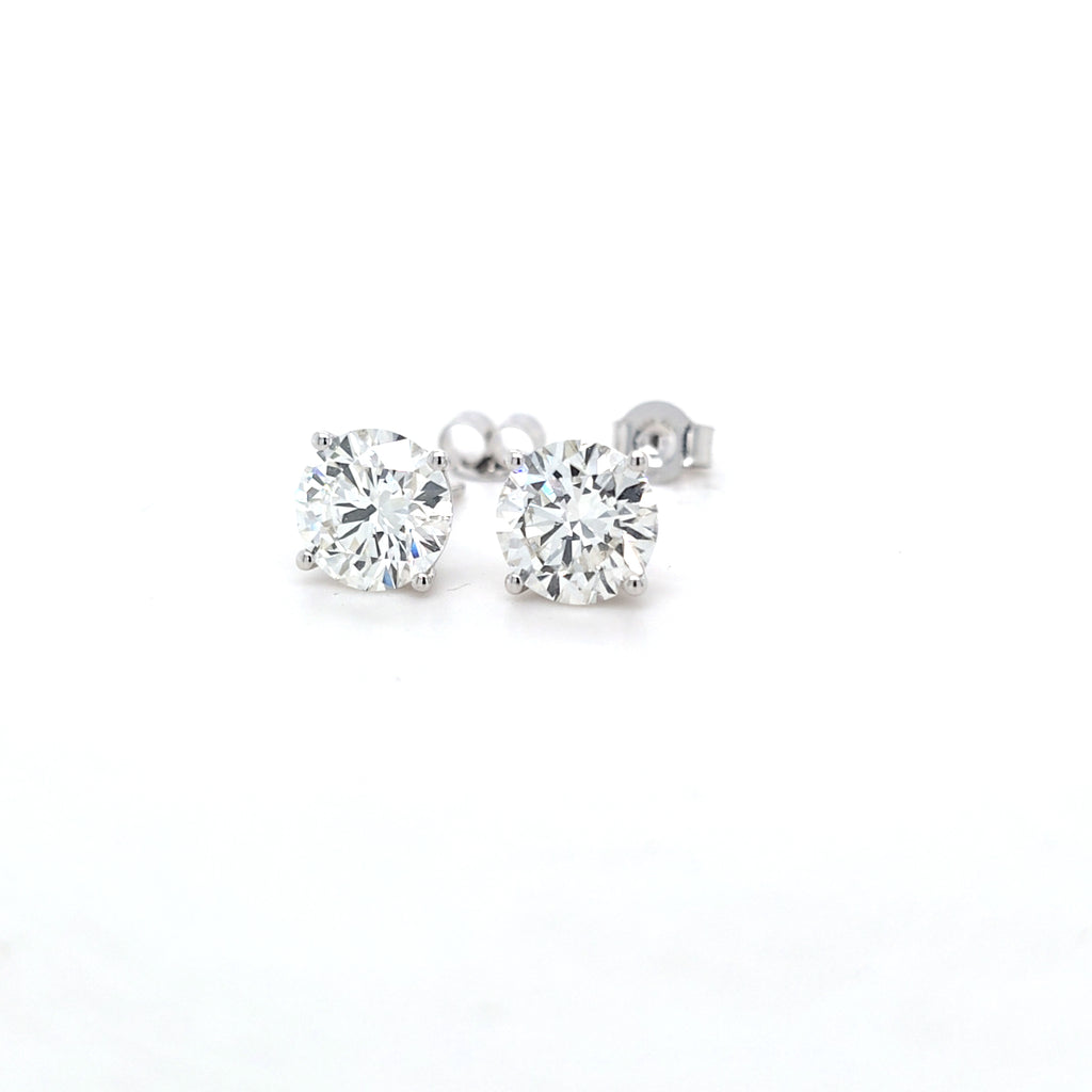 5.04ct G/VS LAB Diamond Stud Earrings Set In White Gold - Montpellier Jewellers
