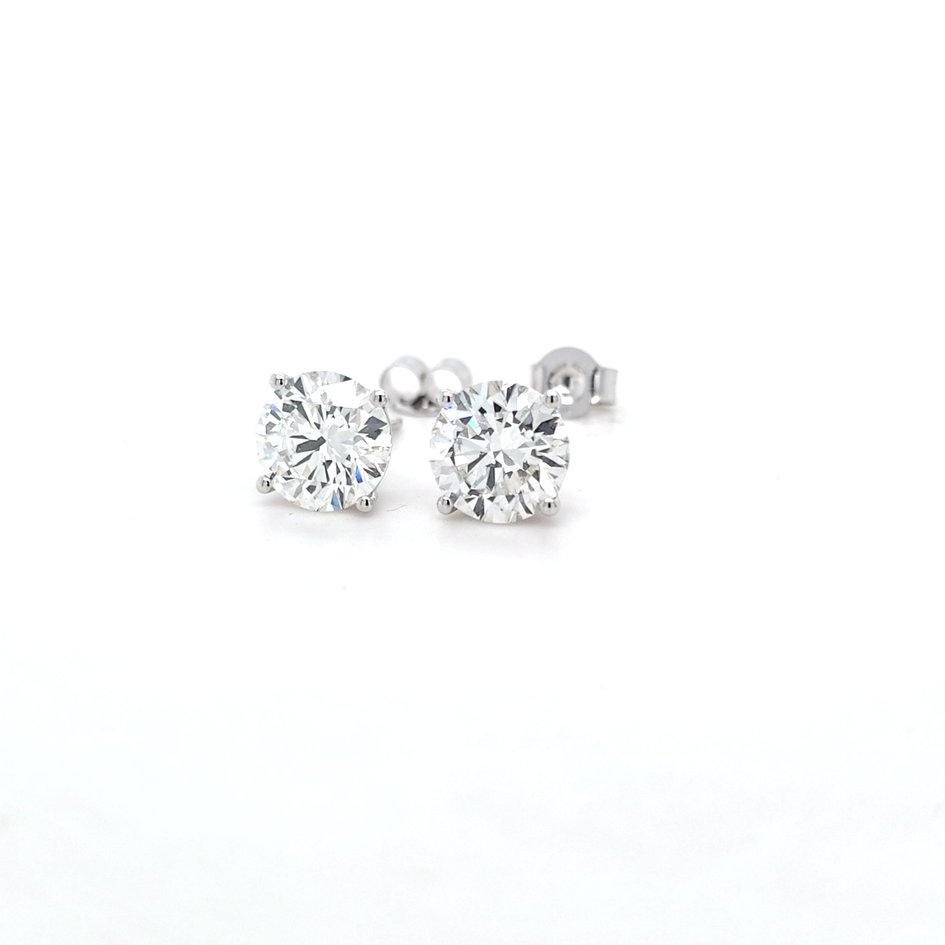 5.04ct G/VS LAB Diamond Stud Earrings Set In White Gold - Montpellier Jewellers
