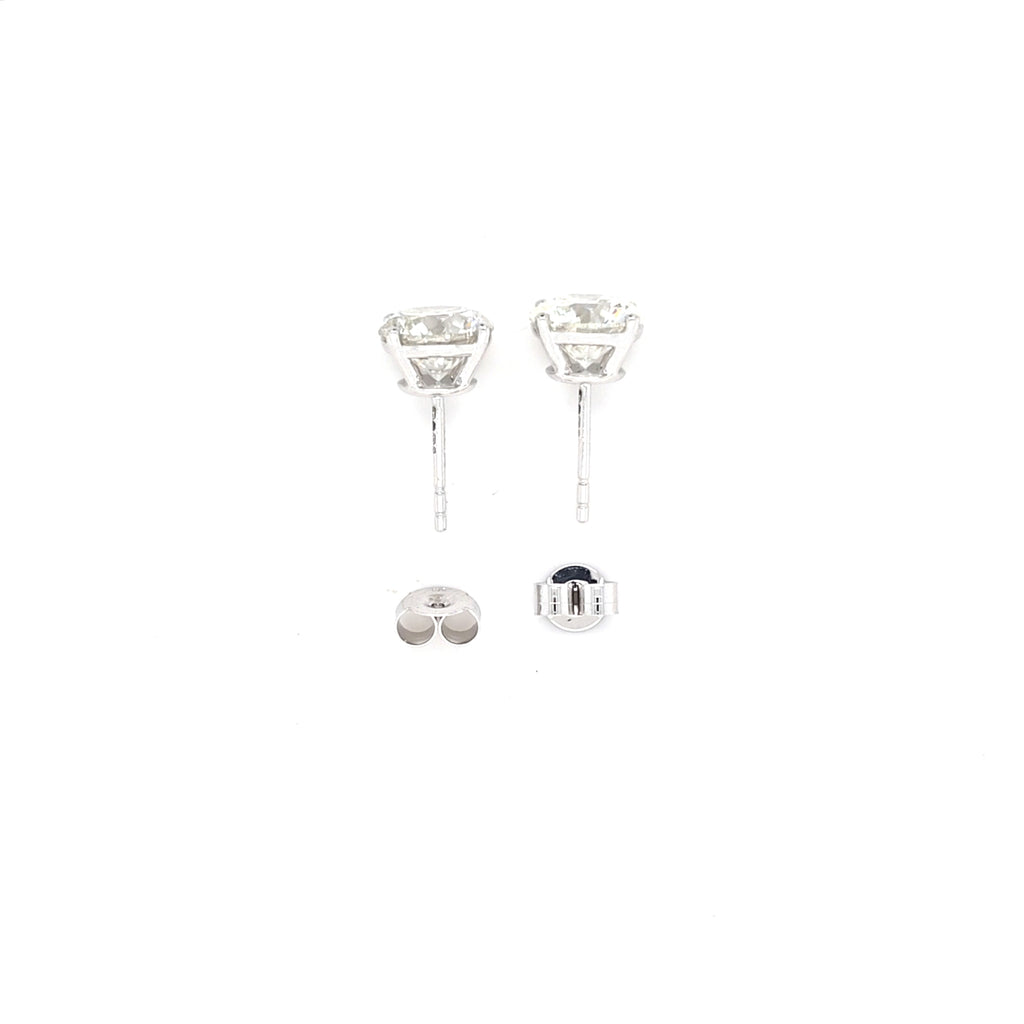 5.04ct G/VS LAB Diamond Stud Earrings Set In White Gold - Montpellier Jewellers