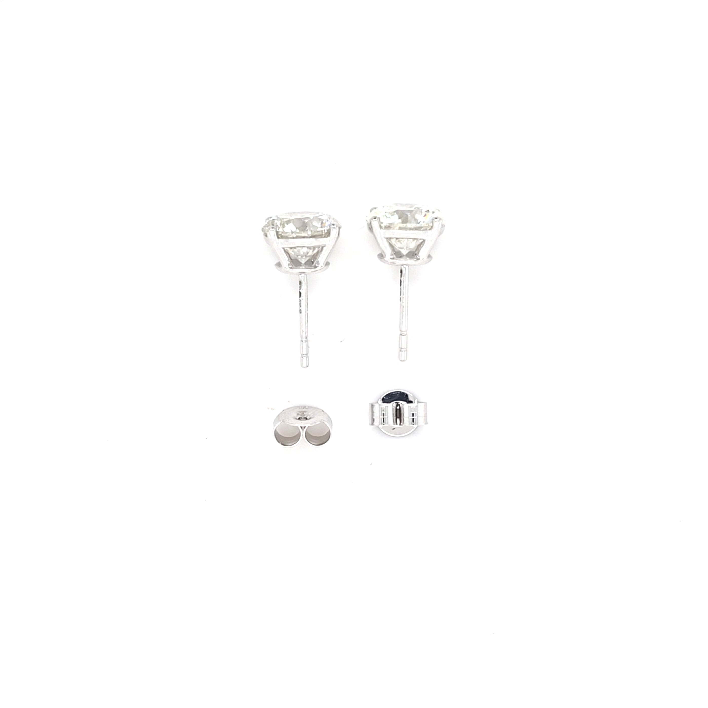 5.04ct G/VS LAB Diamond Stud Earrings Set In White Gold - Montpellier Jewellers