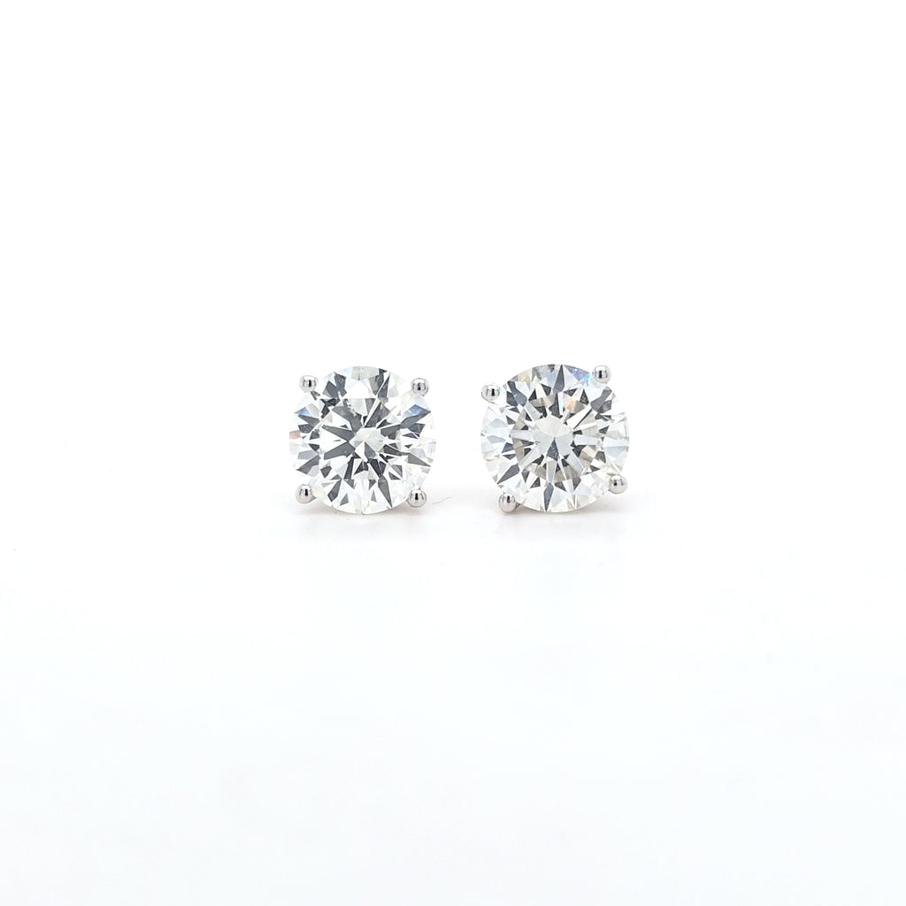5.04ct G/VS LAB Diamond Stud Earrings Set In White Gold - Montpellier Jewellers