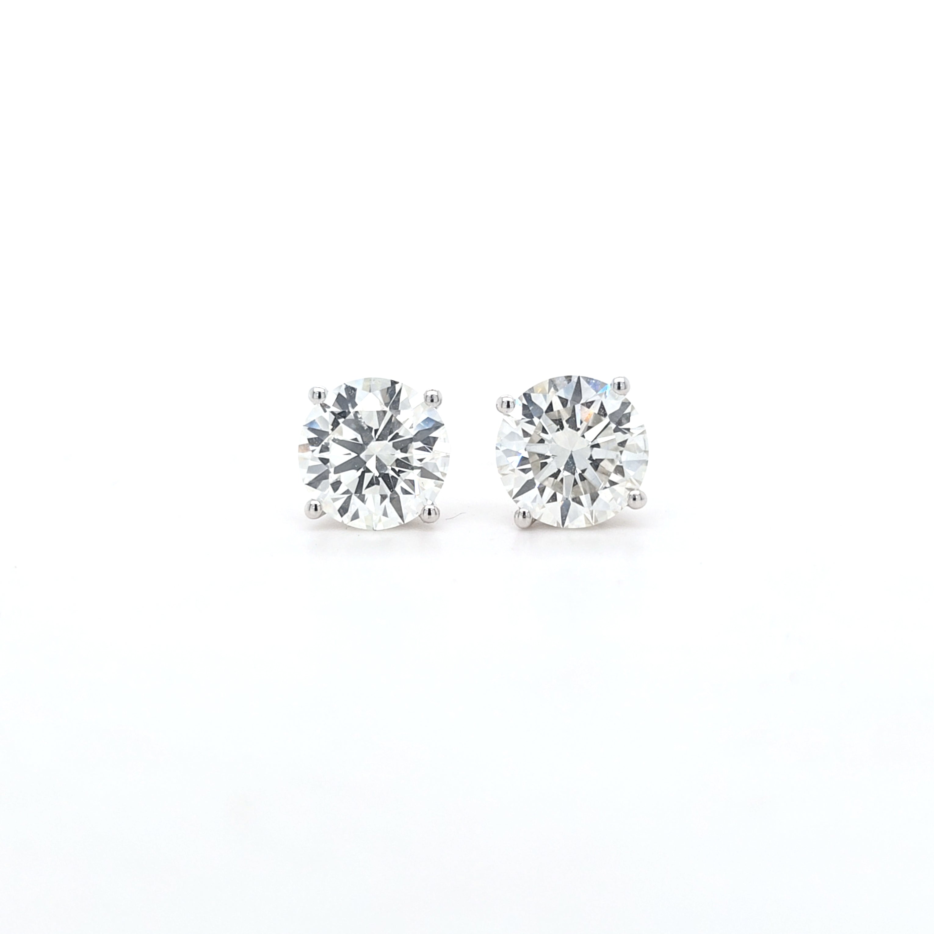 5.04ct G/VS LAB Diamond Stud Earrings Set In White Gold - Montpellier Jewellers