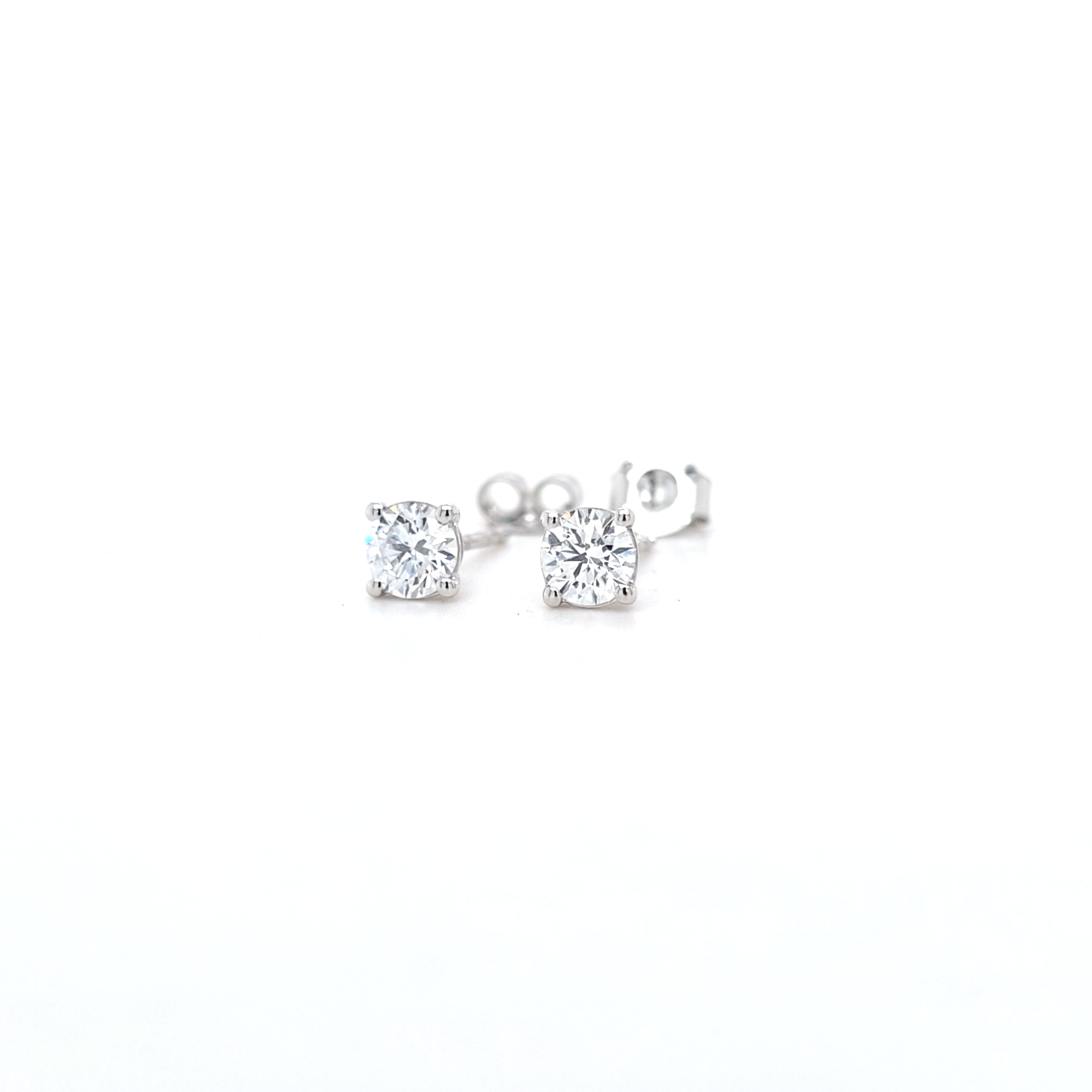 0.82ct LAB Diamond Stud Earrings Set In White Gold - Montpellier Jewellers