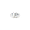 IGI 3.01ct D/VS1 Emerald Cut LAB Diamond Ring with Trapezoid Side Stones Set in Platinum - Montpellier Jewellers