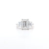 IGI 3.01ct D/VS1 Emerald Cut LAB Diamond Ring with Trapezoid Side Stones Set in Platinum - Montpellier Jewellers