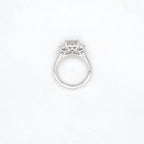 IGI 3.01ct D/VS1 Emerald Cut LAB Diamond Ring with Trapezoid Side Stones Set in Platinum - Montpellier Jewellers