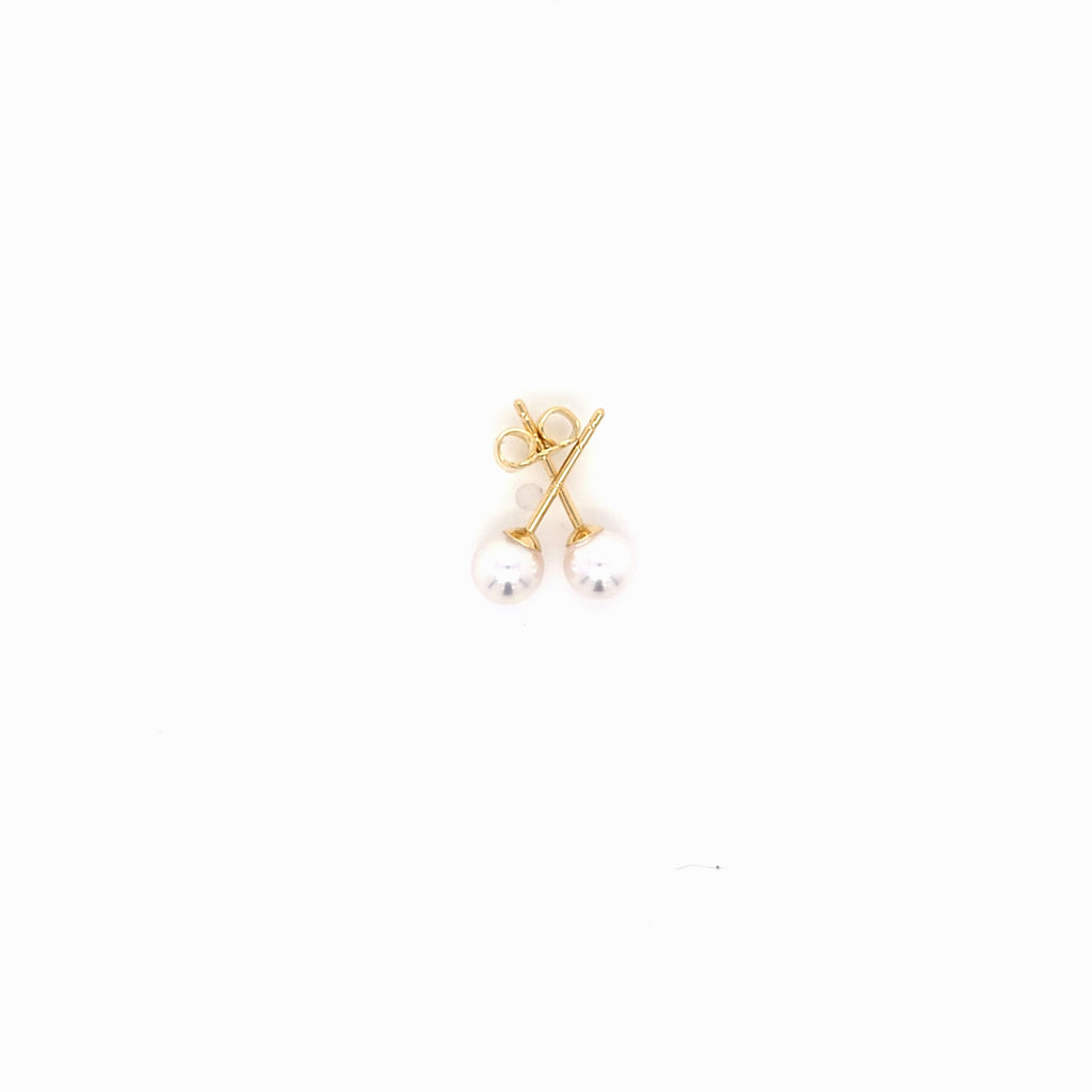 Classic Pearl Stud Earrings AAA Quality Akoya Pearls 5.0mm - 5.5mm - Montpellier Jewellers