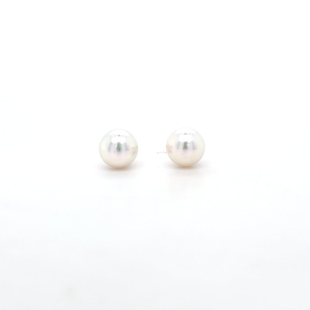 Classic Pearl Stud Earrings AAA Quality Akoya Pearls 6.0mm - 6.5mm - Montpellier Jewellers