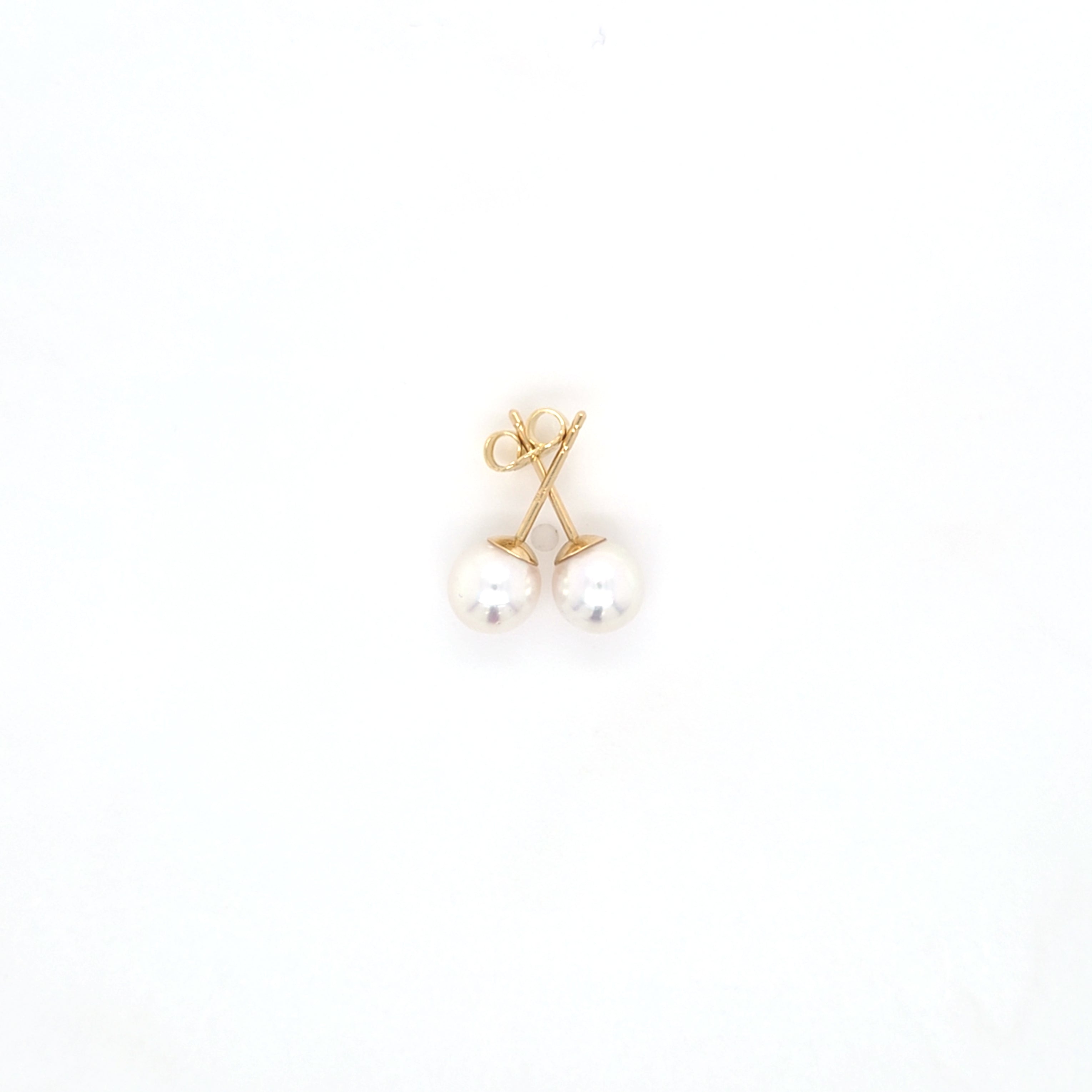 Classic Pearl Stud Earrings AAA Quality Akoya Pearls 6.0mm - 6.5mm - Montpellier Jewellers