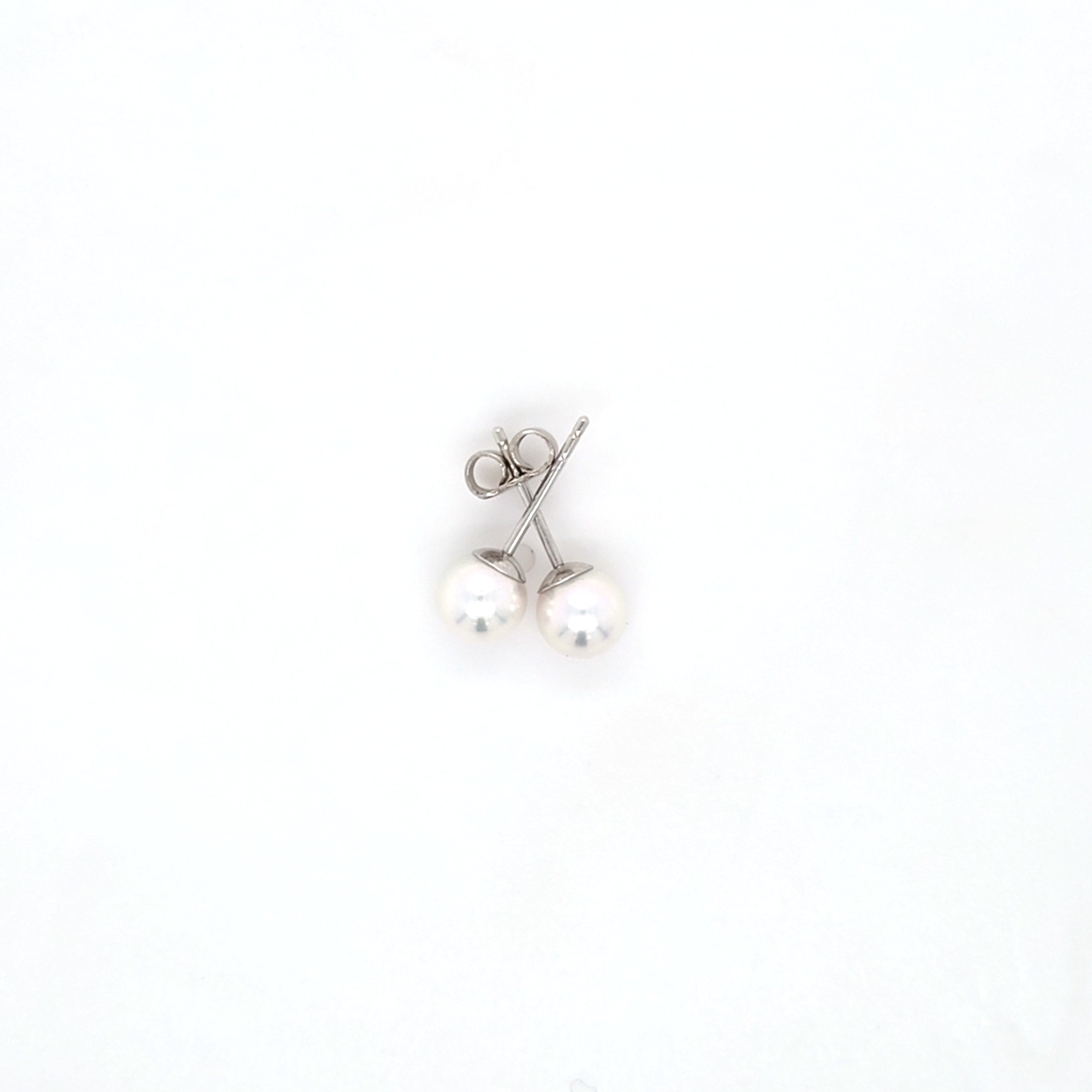 Classic Pearl Stud Earrings AAA Quality Akoya Pearls 5.5mm - 6.0mm - Montpellier Jewellers