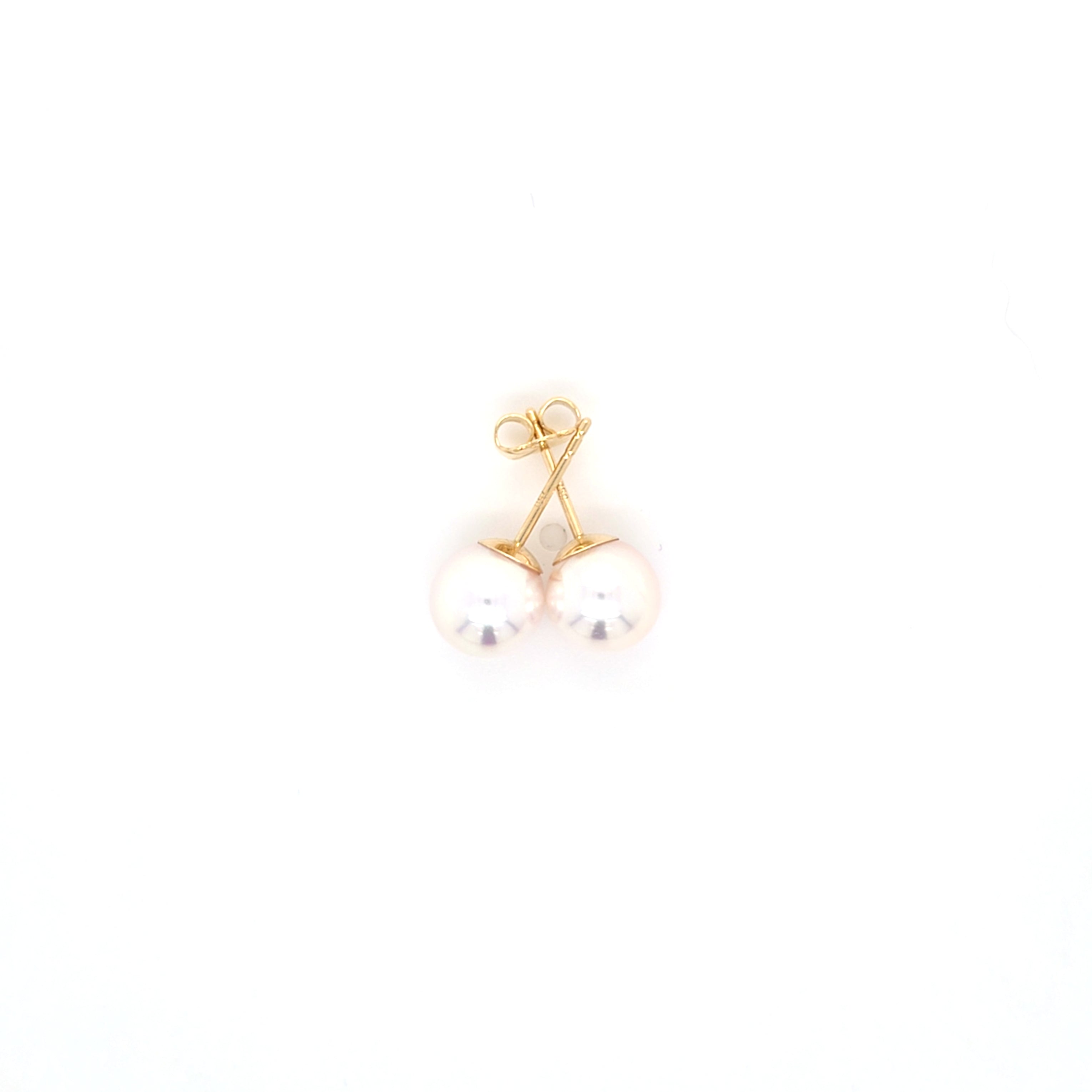Classic Pearl Stud Earrings AAA Quality Akoya Pearls 8.0mm - 8.5mm - Montpellier Jewellers