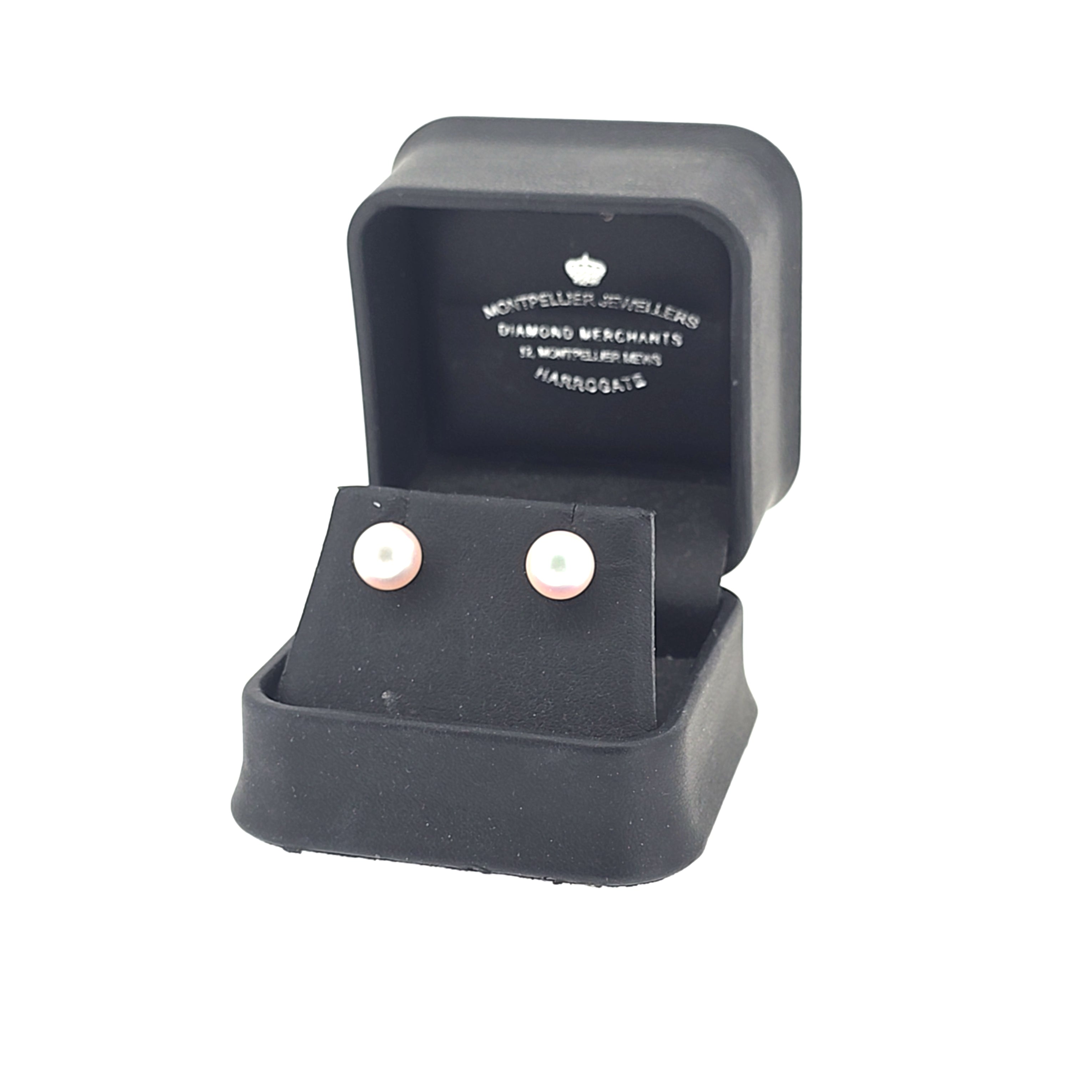 Classic Pearl Stud Earrings AAA Quality Akoya Pearls 8.0mm - 8.5mm - Montpellier Jewellers
