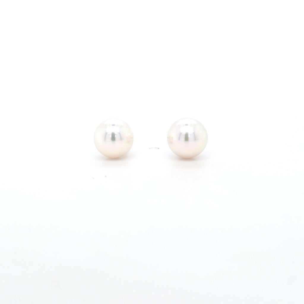 Classic Pearl Stud Earrings AAA Quality Akoya Pearls 6.5mm - 7.0mm - Montpellier Jewellers