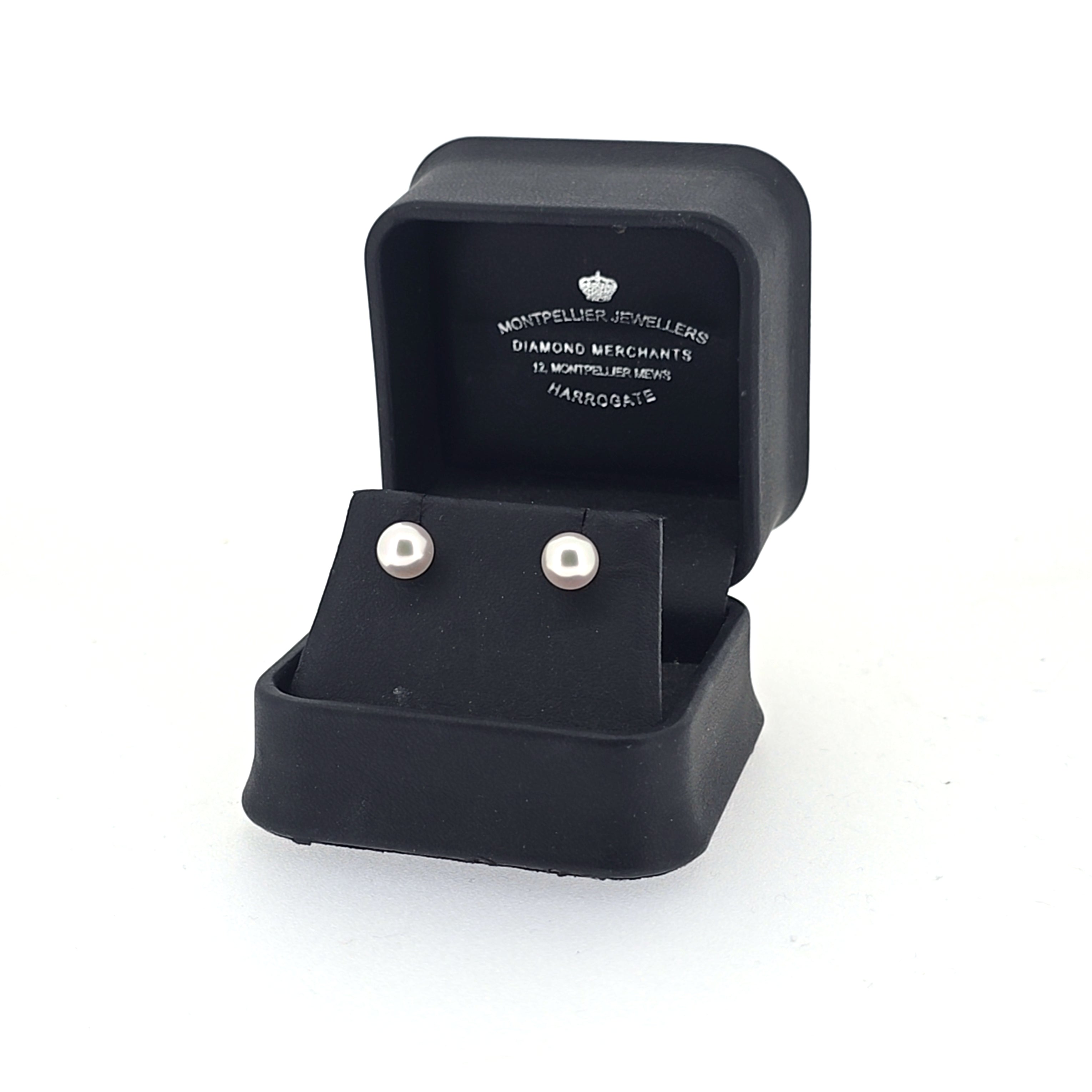 Classic Pearl Stud Earrings AAA Quality Akoya Pearls 6.5mm - 7.0mm - Montpellier Jewellers