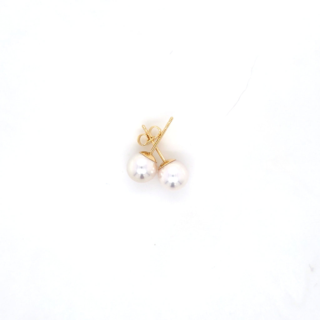 Classic Pearl Stud Earrings AAA Quality Akoya Pearls 7.0mm - 7.5mm - Montpellier Jewellers