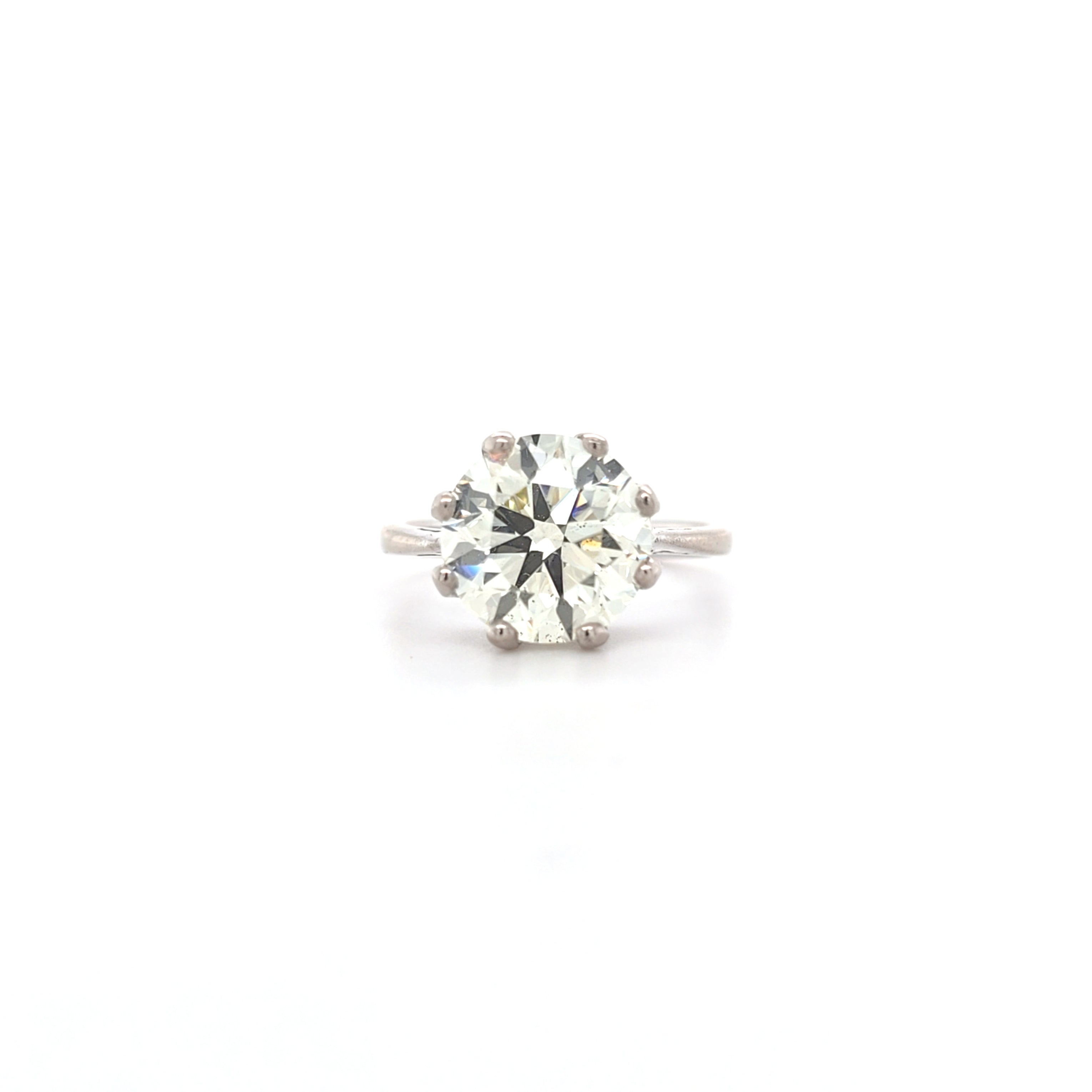 4.02ct M/SI1 Round Brilliant Cut Diamond Solitaire Set in 18ct White Gold - Montpellier Jewellers