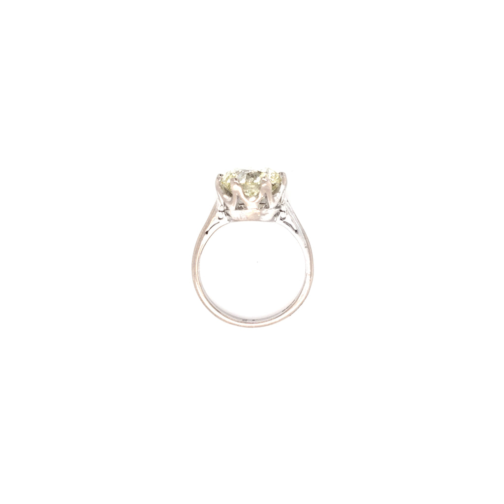 4.02ct M/SI1 Round Brilliant Cut Diamond Solitaire Set in 18ct White Gold - Montpellier Jewellers