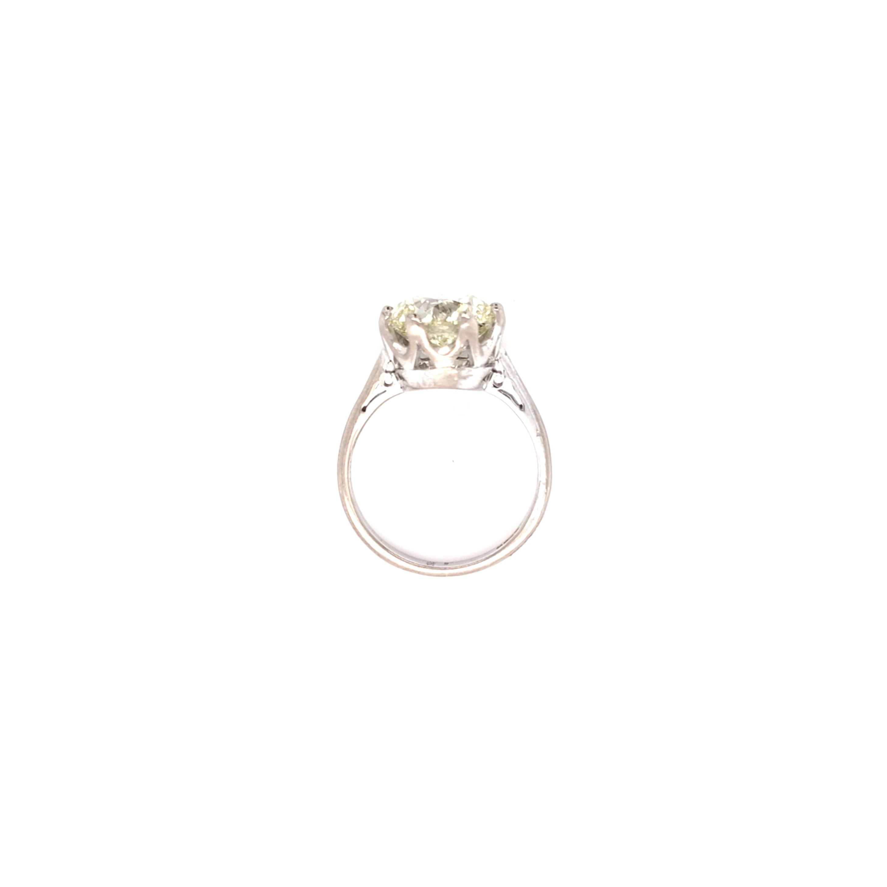 4.02ct M/SI1 Round Brilliant Cut Diamond Solitaire Set in 18ct White Gold - Montpellier Jewellers