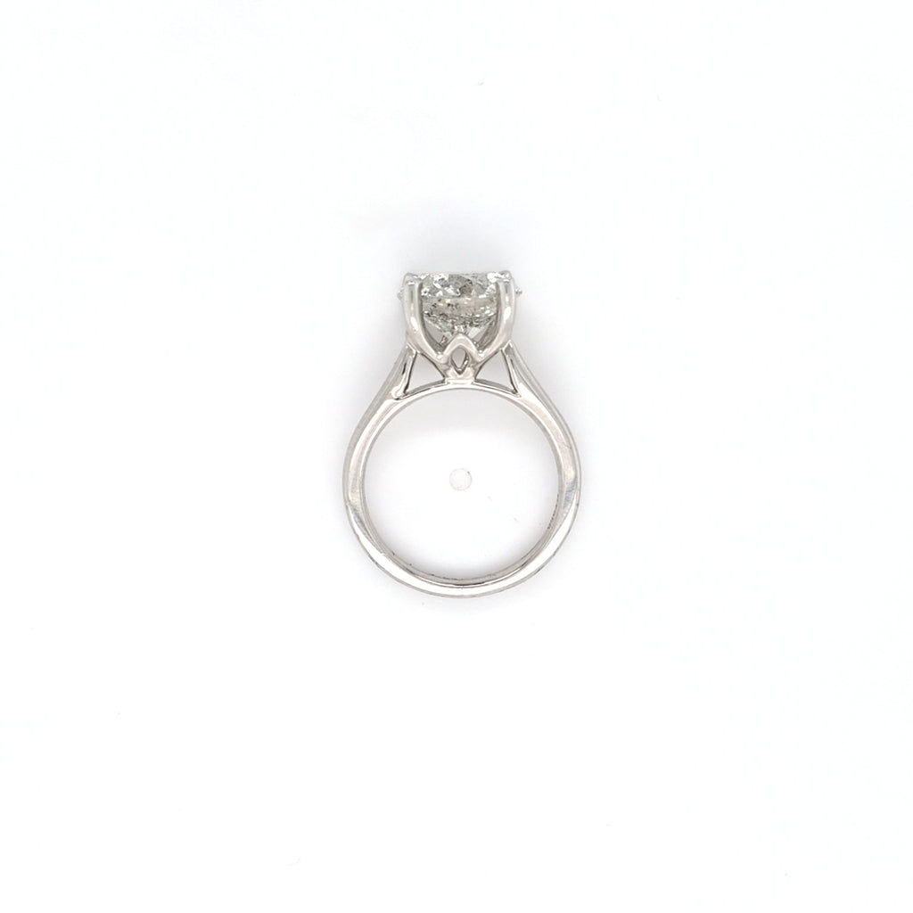 IGI 4.53ct H/I1 Round Brilliant Cut Diamond Solitaire Set in Platinum - Montpellier Jewellers