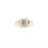 IGI 1.55ct D/VS1 Emerald Cut LAB Diamond Ring with Emerald Cut Side Stones Set in 18ct Yellow Gold