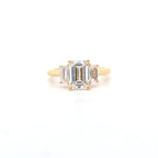 IGI 1.55ct D/VS1 Emerald Cut LAB Diamond Ring with Emerald Cut Side Stones Set in 18ct Yellow Gold