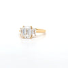 IGI 1.55ct D/VS1 Emerald Cut LAB Diamond Ring with Emerald Cut Side Stones Set in 18ct Yellow Gold
