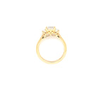 IGI 1.55ct D/VS1 Emerald Cut LAB Diamond Ring with Emerald Cut Side Stones Set in 18ct Yellow Gold