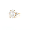 IGI 4.04ct D/VS2 Oval Cut LAB Diamond Ring with Fancy Diamond Shoulders Set in 18ct Yellow Gold