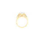 IGI 4.04ct D/VS2 Oval Cut LAB Diamond Ring with Fancy Diamond Shoulders Set in 18ct Yellow Gold
