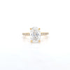 IGI 2.53ct D/VS1 Oval Cut LAB Diamond Ring with Diamond Shoulders & Diamond Set Claws Set in 18ct Yellow Gold