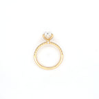 IGI 2.53ct D/VS1 Oval Cut LAB Diamond Ring with Diamond Shoulders & Diamond Set Claws Set in 18ct Yellow Gold