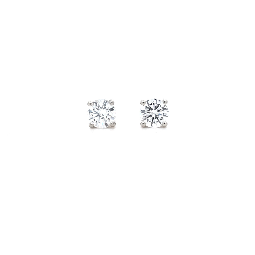 GIA 1.00ct D/Internally Flawless Diamond Stud Earrings Set in Platinum