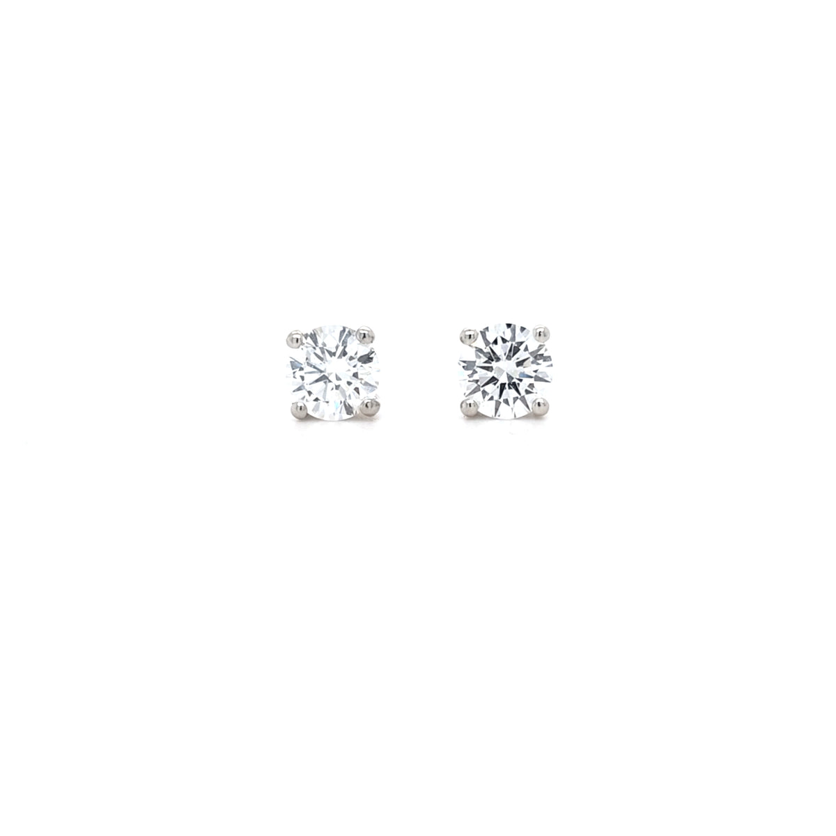 GIA 1.00ct D/Internally Flawless Diamond Stud Earrings Set in Platinum